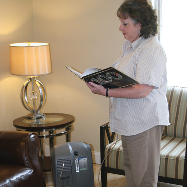 Reading with the CAIRE Companion 5 Home Oxygen Machine